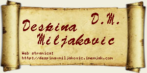 Despina Miljaković vizit kartica